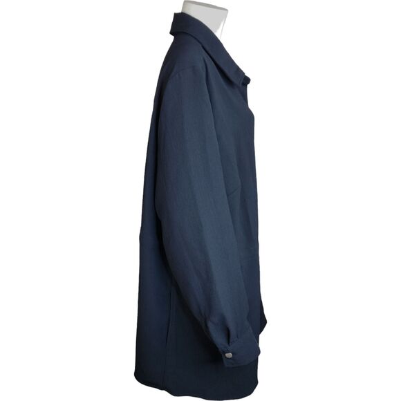 Girl With Curves Button Shirt Jacket with Adjustable Waist Black 2X NWOT - Picture 10 of 14